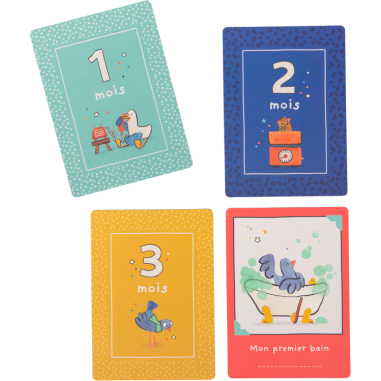 Cartes Mes 12 premiers mois Puce & Pilou - Puce & Pilou - Moulin Roty