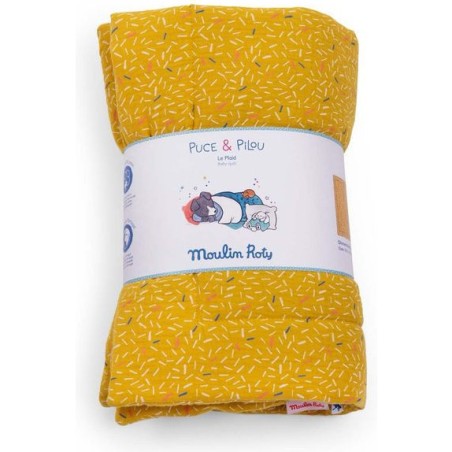 Plaid jaune Puce & Pilou - Puériculture - Puce & Pilou - Moulin Roty