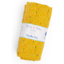 Drap housse jaune lit bébé Puce & Pilou - Moulin Roty