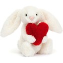 Petite peluche Lapin coeur rouge - Jellycat