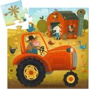 Puzzle silhouette Tracteur 16 pièces - Djeco