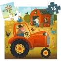 Puzzle silhouette Tracteur 16 pièces - Djeco