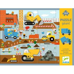 Puzzle Géant - Le chantier - 12pcs + 5pcs - Djeco 2