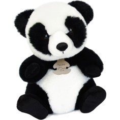 Peluche panda assis blanc et noir 20 cm - Histoire D'ours