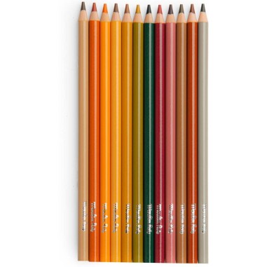 12 crayons de couleur + cartes - Le jardin du moulin - Moulin Roty