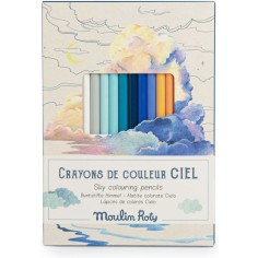 Crayons de couleur et cartes Ciel Le Jardin du Moulin - Le jardin du moulin - Moulin Roty