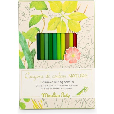 Crayons de couleur et cartes Nature Le Jardin du Moulin - Moulin Roty