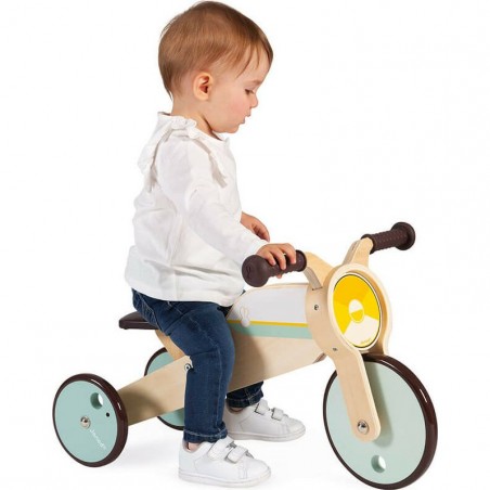 Tricycle évolutif 2 en 1 - Cheval à bascule - Draisienne - Janod
