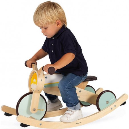Tricycle évolutif 2 en 1 - Cheval à bascule - Draisienne - Janod
