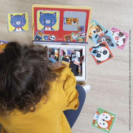 Puzzle magnétique Animaux - Mix & Match - Janod