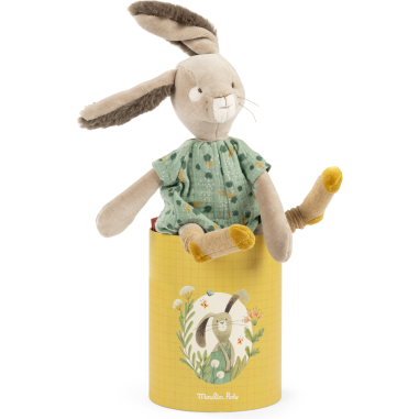 Poupée lapin sauge - en boîte - Trois petits lapins - Moulin Roty