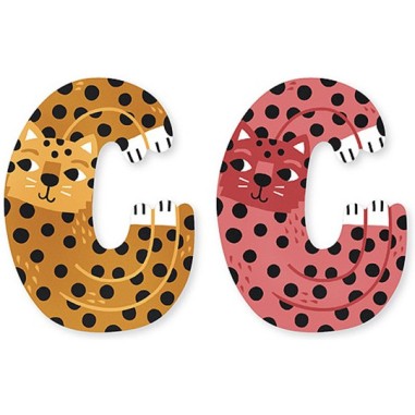 Lettre C en bois Michelle Carlslund - Vilac