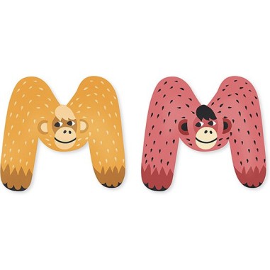 Lettre M en bois Michelle Carlslund - décoration - Vilac