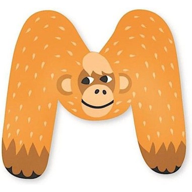 Lettre M en bois Michelle Carlslund - décoration - Vilac