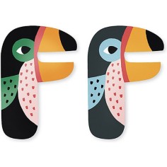 Michelle Carlslund Letter F - Decor mural - Vilac 2
