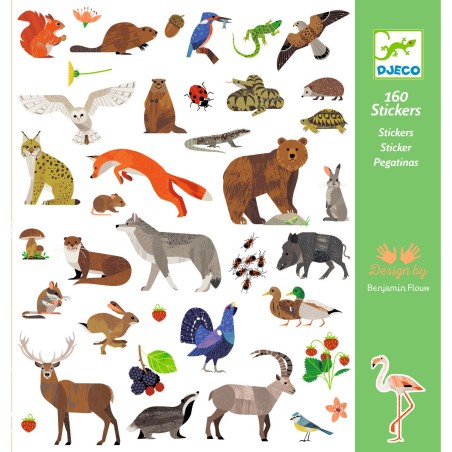 Coffret stickers Faune - Djeco