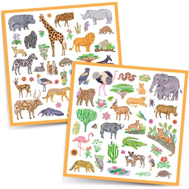 Coffret stickers Kenya - Djeco