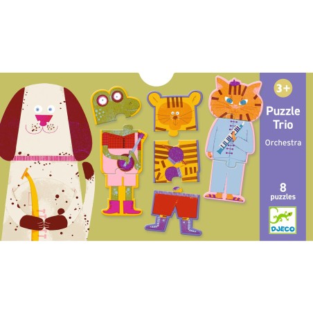 Puzzle Puzzle Trio - Orchestra - Jeu éducatif - Djeco