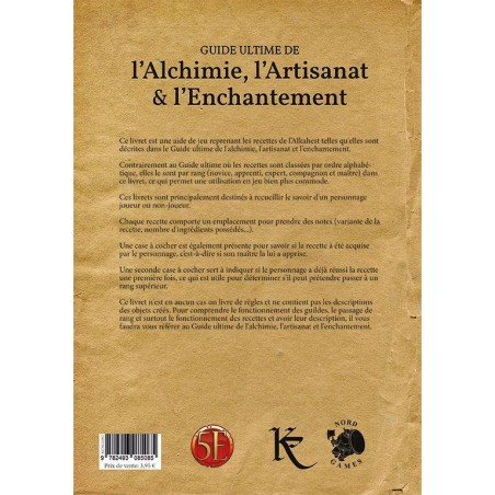Livret alchimie alkahest 12 pages - Un jeu - Kobold Erudit