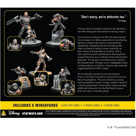 Star Wars : Shatterpoint : Clone Force 99 escouade - Extension - Jeux de société - Atomic Mass Games