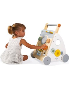 Janod Chariot De Marche Multi-Activités Tropik - Jouet En Bois 6 En 1 Avec Xylophone Et Boulier - Pour Enfants 1-3 Ans