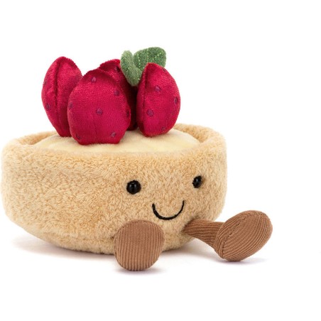 Jellycat Peluche Amuseables Fleurette Tarte Aux Fraises