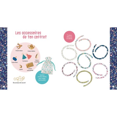 Mon semainier de 7 bracelets en liberty - Auzou