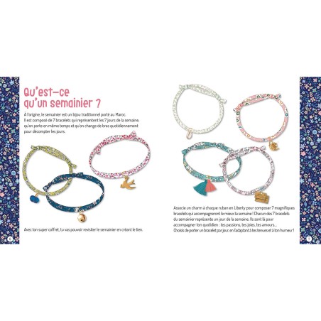 Mon semainier de 7 bracelets en liberty - Auzou
