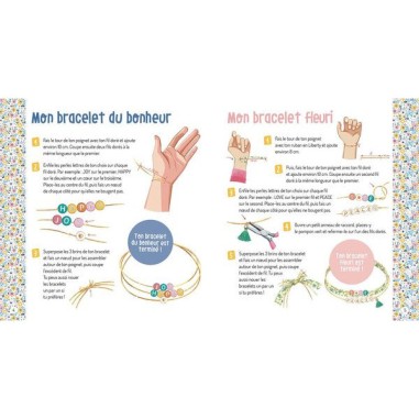 Mes bracelets à messages en liberty - Auzou