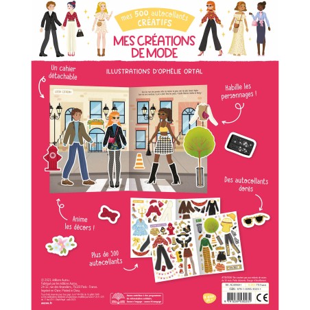 Mes 500 autocollants créatifs - Mes créations de mode - Auzou