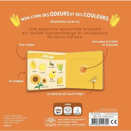 Mon livre des odeurs et des couleurs - La ferme - Auzou