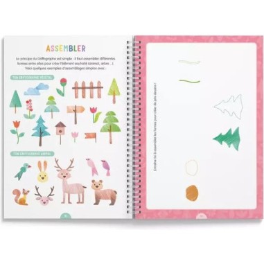 Je dessine pas à pas avec le griffographe - Dans la forêt - Auzou