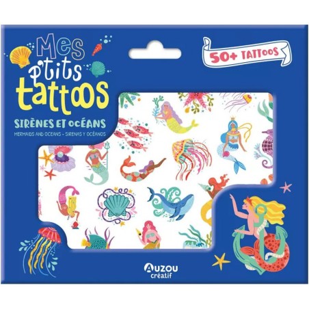 Mes p'tits tattoos Sirènes et Océan - Auzou