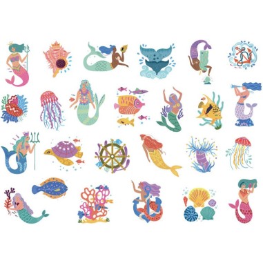 Mes p'tits tattoos Sirènes et Océan - Auzou