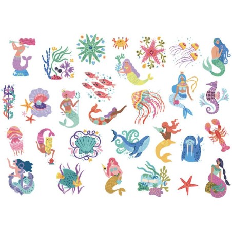 Mes p'tits tattoos Sirènes et Océan - Auzou
