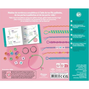 Mon coffret d'artiste mes scoubidous à paillettes - Auzou