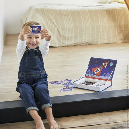 Puzzle magnétique Cosmos Espace Fusées - Magnetibook - Janod