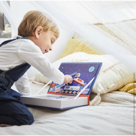 Puzzle magnétique Cosmos Espace Fusées - Magnetibook - Janod