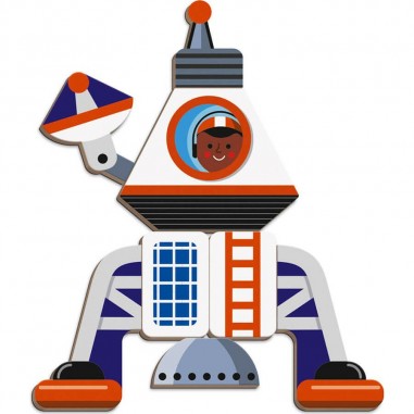 Puzzle magnétique Cosmos Espace Fusées - Magnetibook - Janod