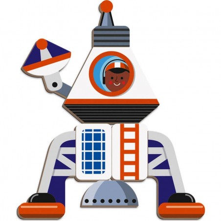 Puzzle magnétique Cosmos Espace Fusées - Magnetibook - Janod