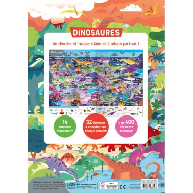 Livre Cherche et trouve : Dinosaures - Auzou
