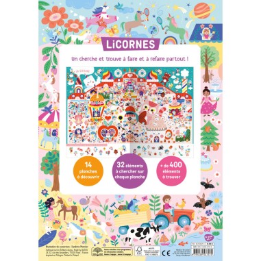 Cherche et trouve - Licornes - Auzou