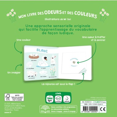 Mon livre des odeurs et des couleurs - La nature - Auzou