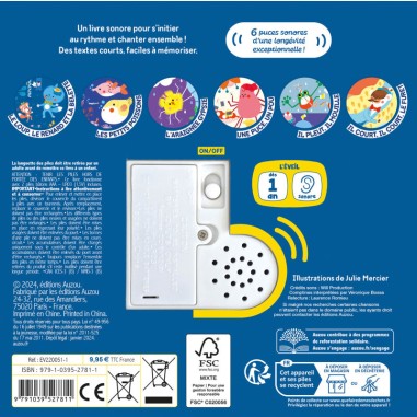 Mes premiers sonores - mes super comptines d'animaux - Auzou