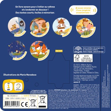 Mes premiers sonores - Mes premières berceuses - Auzou