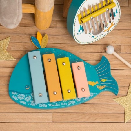Xylophone pour enfant baleine - Le Voyage d'Olga - Moulin Roty