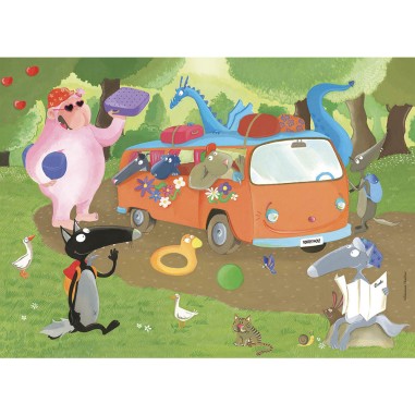 Ma boite puzzle du loup - 54 pieces - Auzou