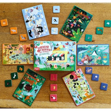 Cherche et Trouve - Les Animaux du Monde - Jeux enfants - Auzou