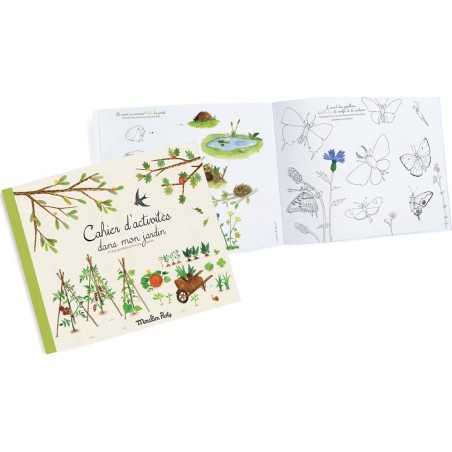 Cahier d'activités - Coloriage Dans mon jardin - Moulin Roty
