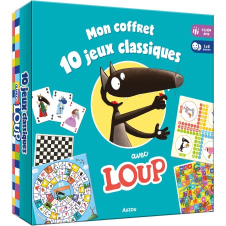Mon coffret 10 jeux classiques avec loup - Auzou
